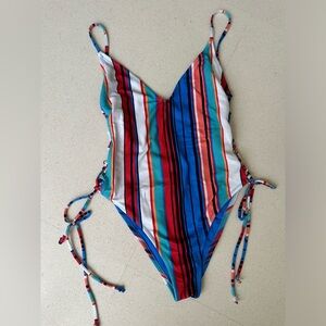 Zara Tie Up One Piece Swimsuit